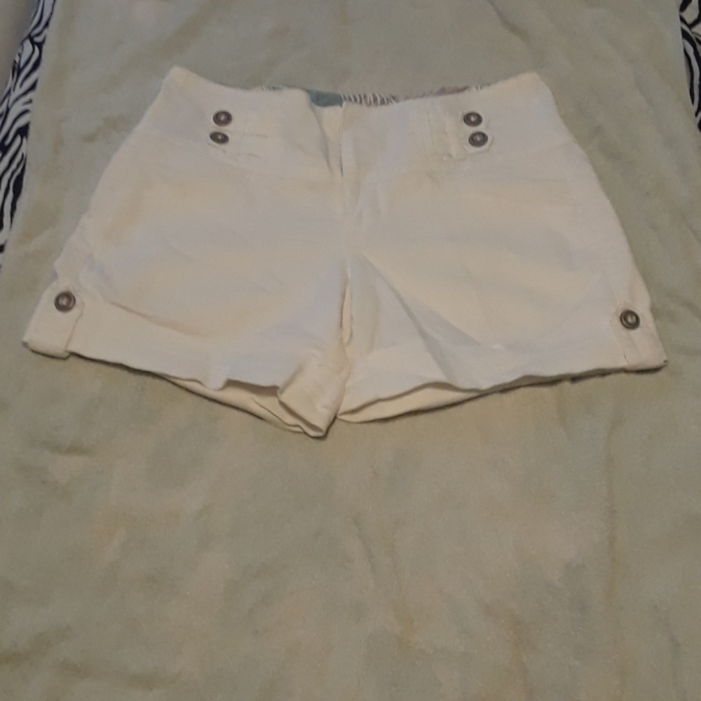 High Waisted White Shorts